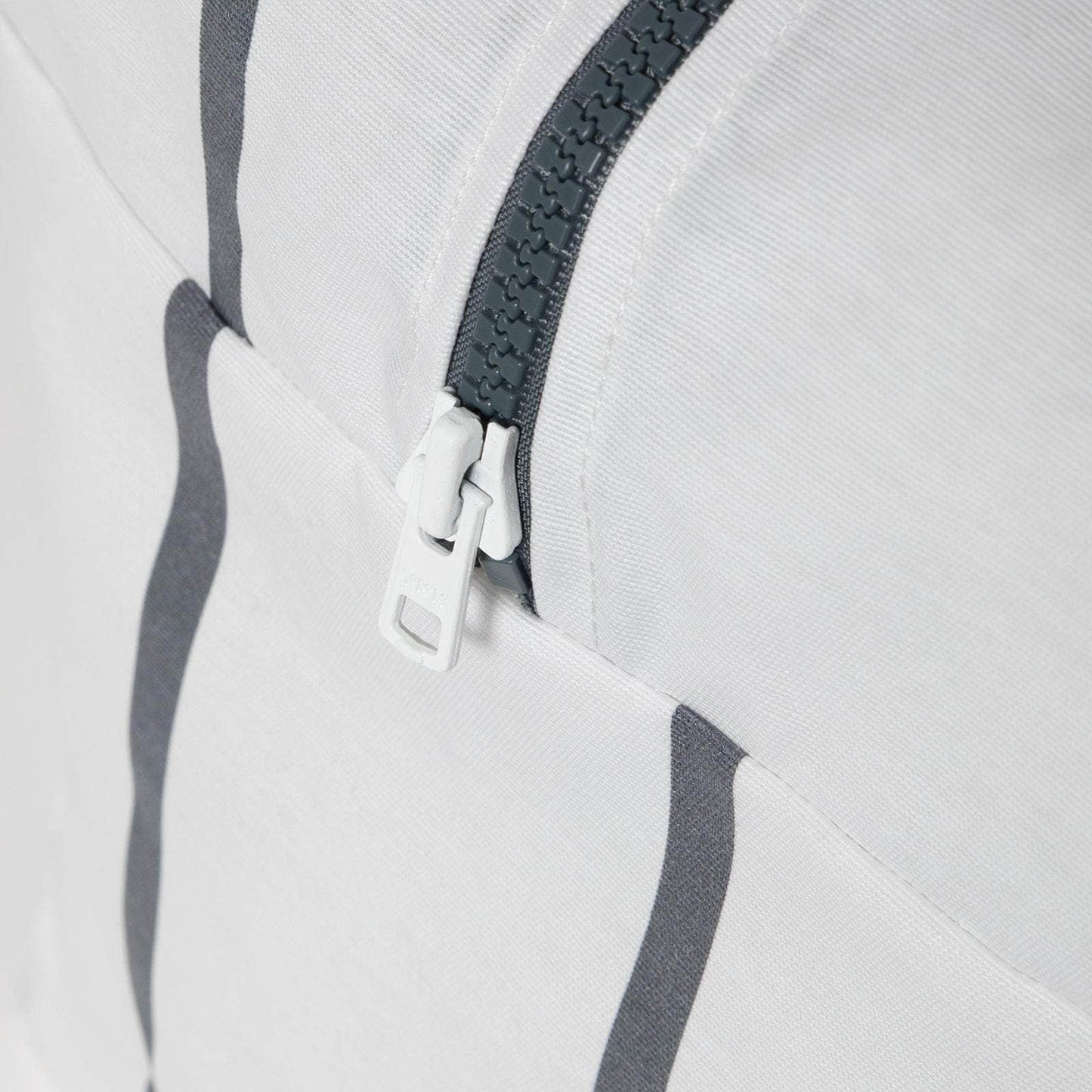 Bolsa MyBigBag Bolsa MyBigBag Blanca Raya Gris Bolsa de playa grande y resistente | Impermeable y elegante