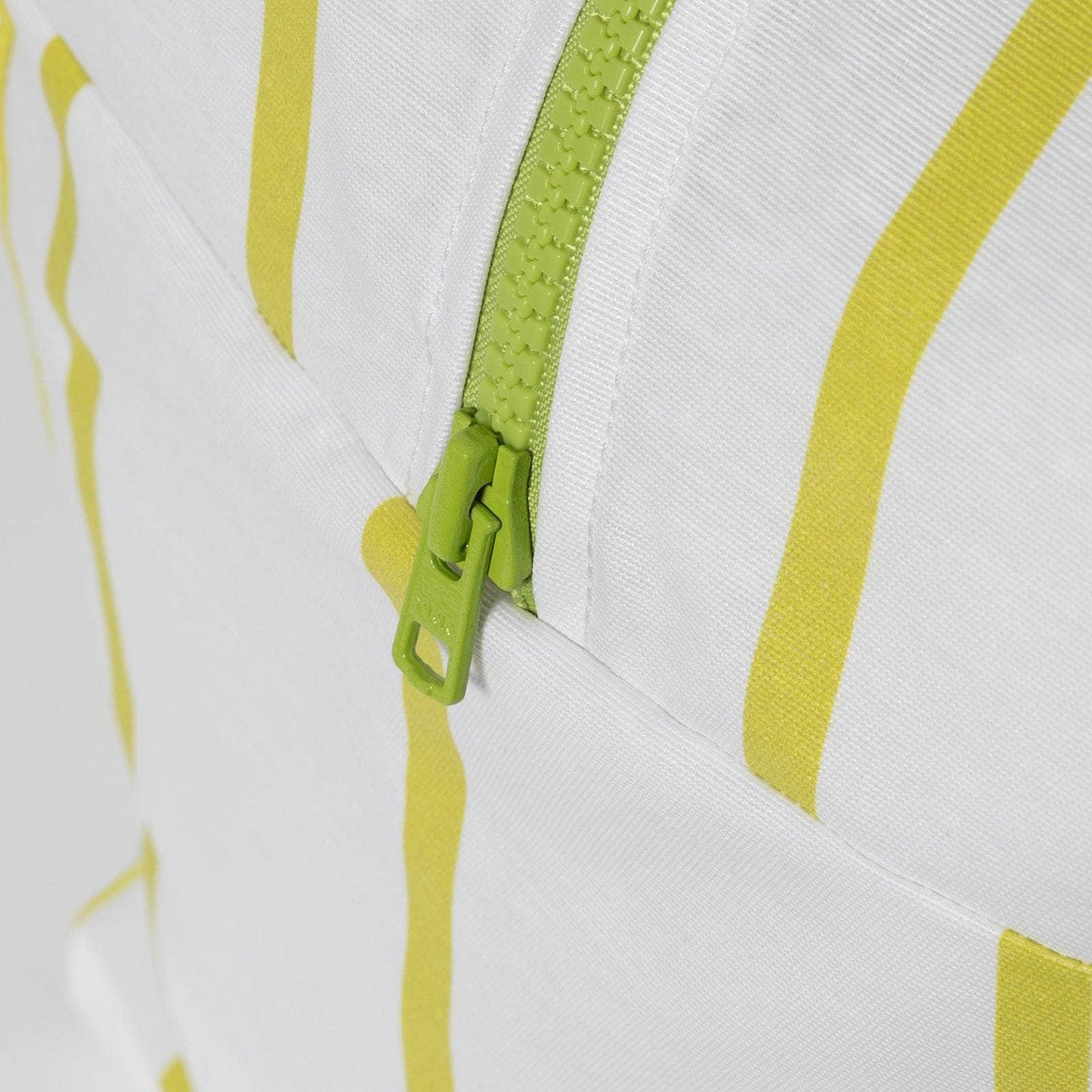 Bolsa MyBigBag Bolsa MyBigBag Blanca Raya Verde Lima Bolsa de playa grande y resistente | Impermeable y elegante