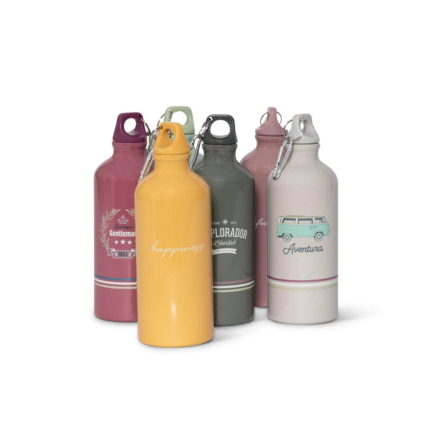 Botella Aluminio 600ml. Verde Empolvado - Beautiful -