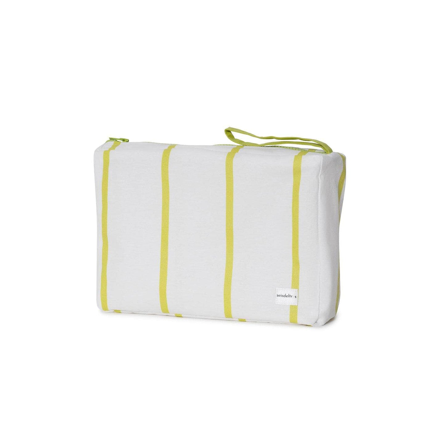 neceser MybigBag Neceser MyBigBag Blanco Raya Verde Lima Neceser MyBigBag Verano | Ligero, con bolsillo y agarrador