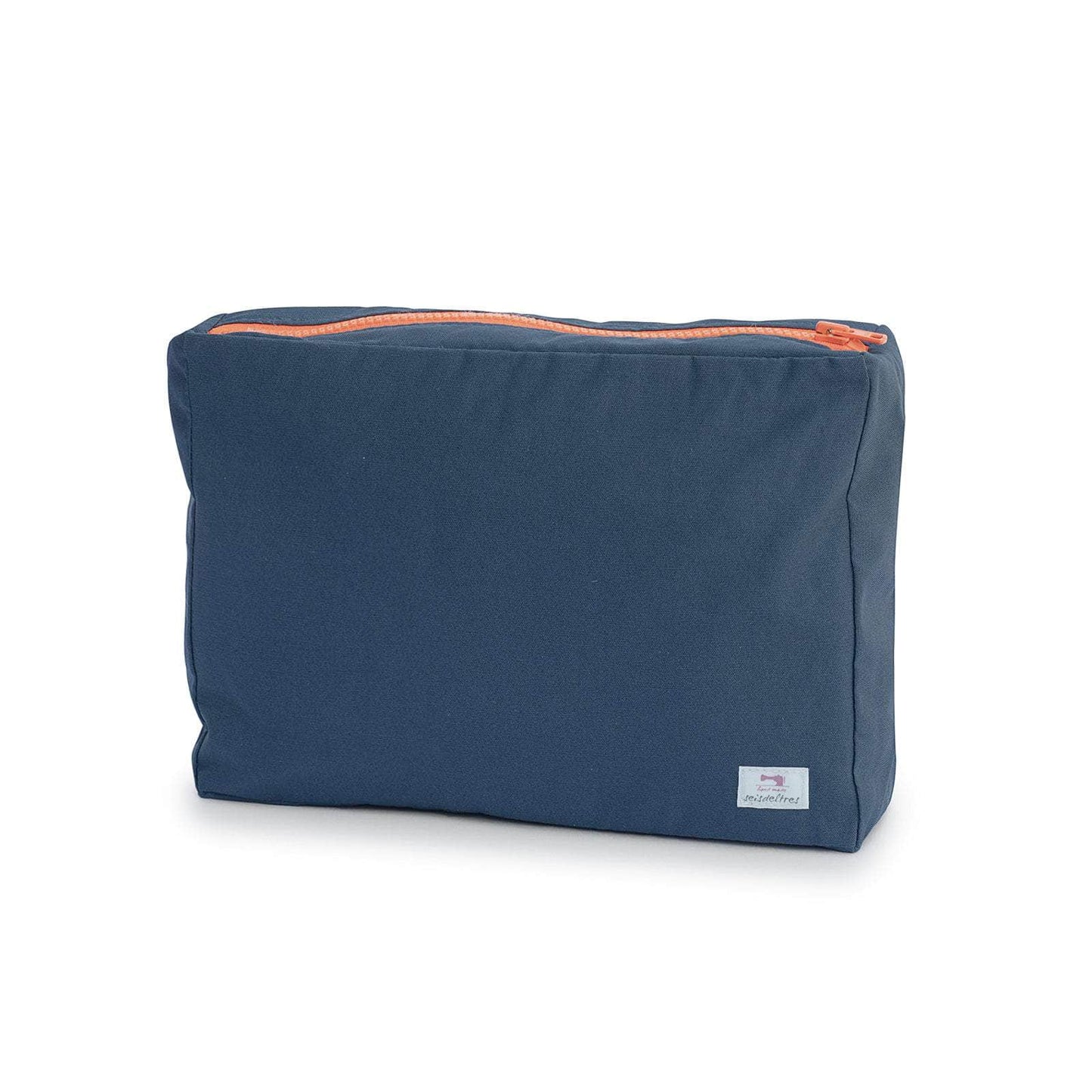 Pack Bolsa MyBigBag y Neceser Reversible - Naranja con asas y cremallera petrol