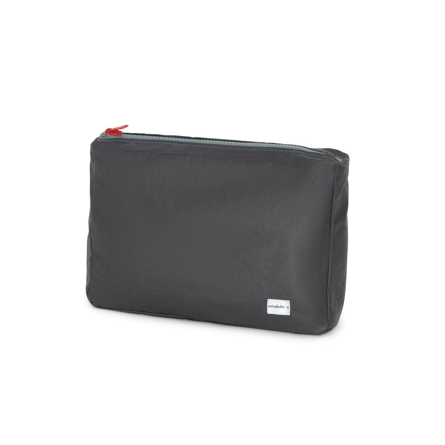 Pack Bolsa MyBigBag y Neceser Reversible - Rojo con asas y cremallera gris marengo