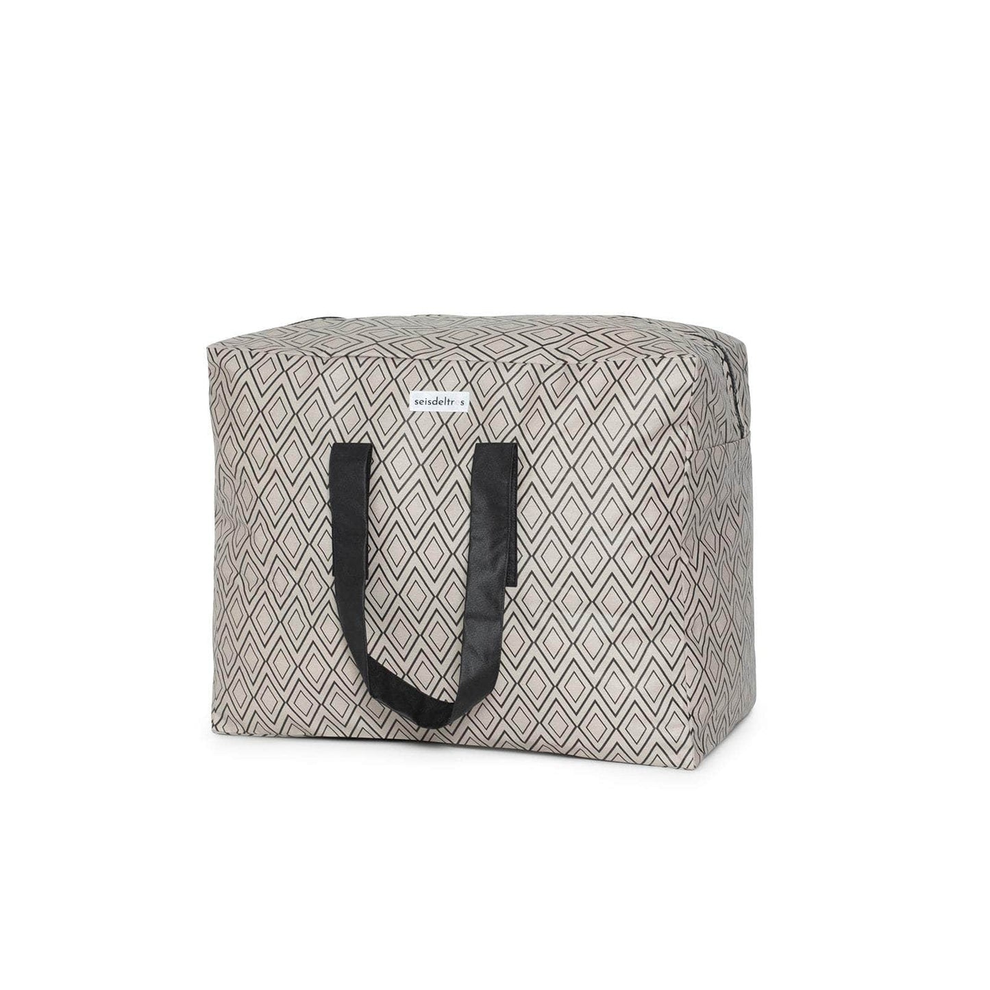 Pack Bolsa MyBigBag y Neceser - Rombos con asas y cremallera negra