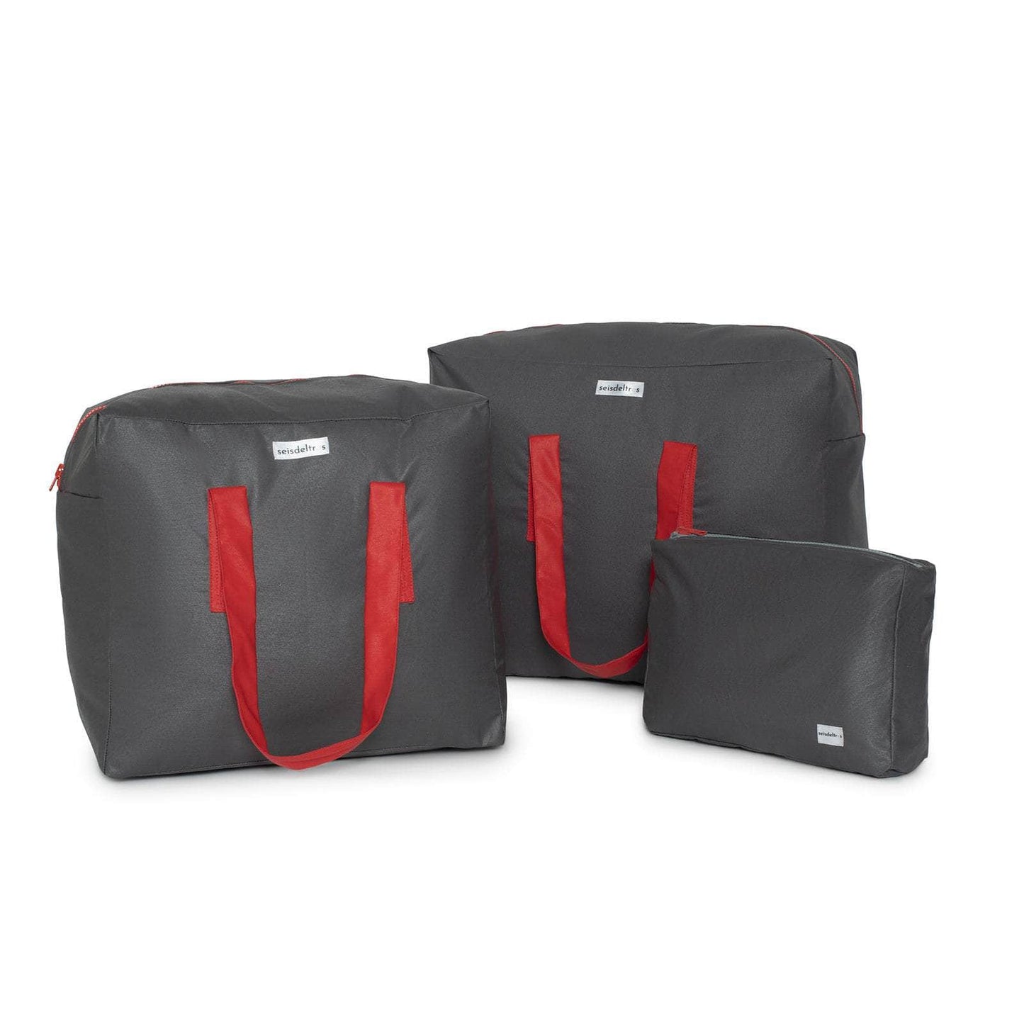 pack mybigbag Pack completo - bolsa L, bolsa XL y neceser reversible - Petrol/Naranja/Roja/Gris