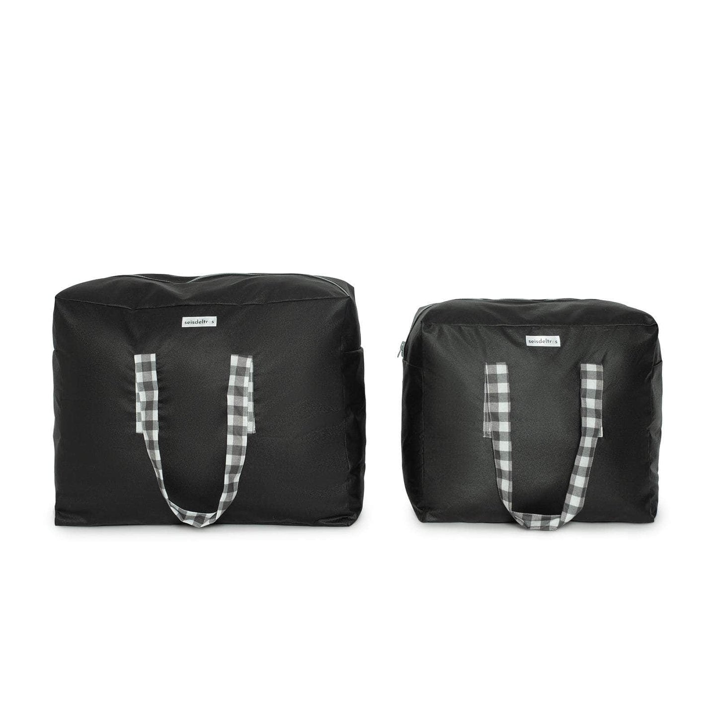 Pack Dúo - XL y L Negra/Vichy