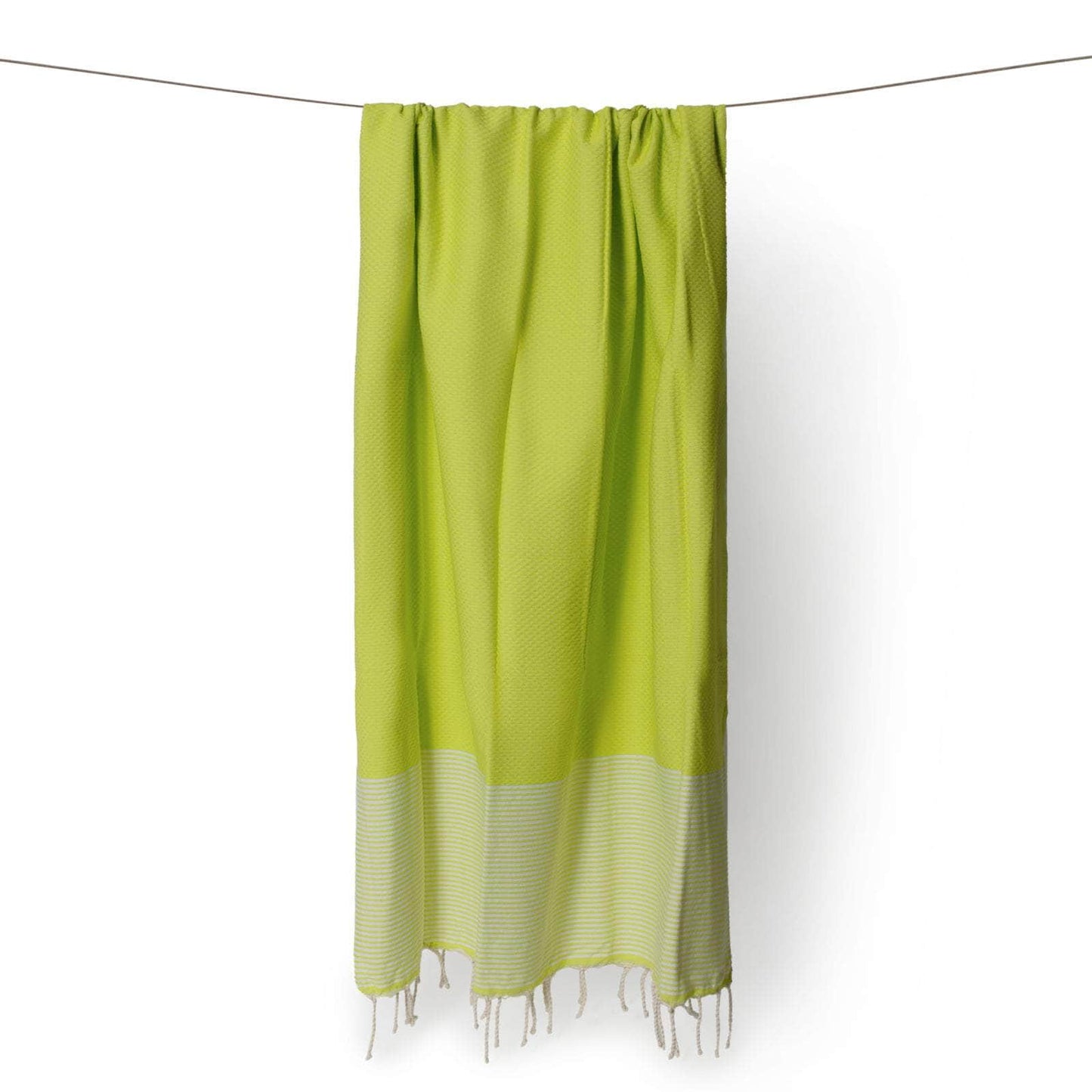 Toalla de Fouta Verde Lima Toalla Fouta para Playa y Piscina | Suave, Ligera y de Secado Rápido