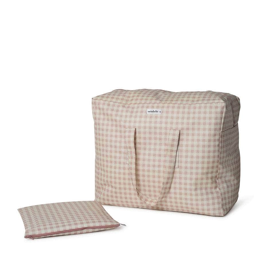 Bolsa MyBigBag XL / con funda Bolsa MyBigBag Cuadros Rosa Empolvado