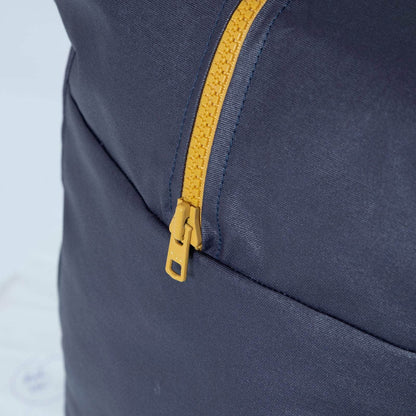 Bolsa MyBigBag Bolsa MyBigBag Azul Marino con asas y cremallera Mostaza Bolsa MyBigBag Azul Marino con asas y cremallera Mostaza