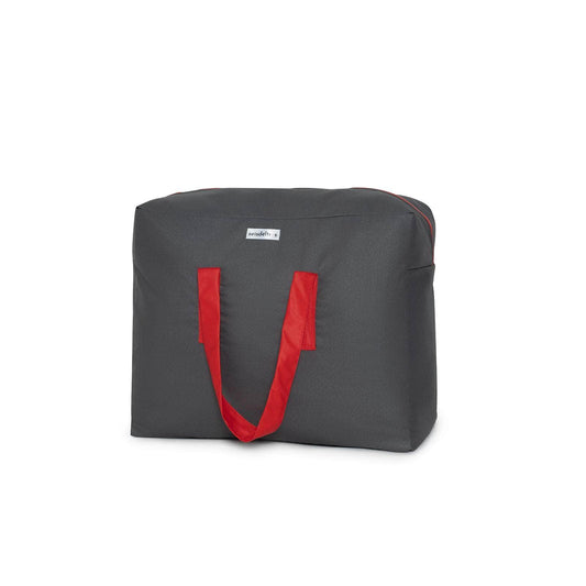 Bolsa MyBigBag Bolsa MyBigBag Gris Marengo con asas y cremallera rojas