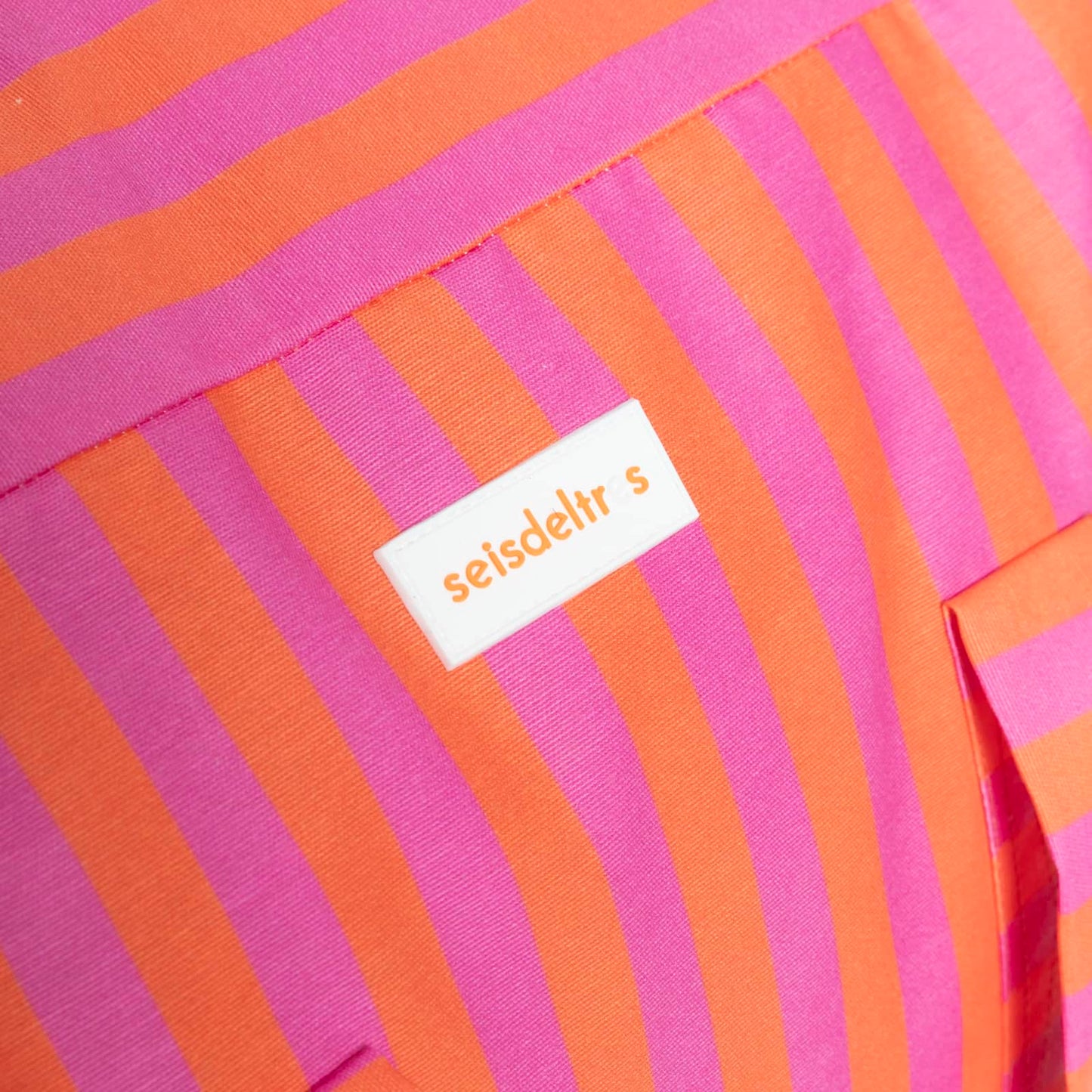 Bolsa MyBigBag Bolsa MyBigBag Rayas Naranja/Rosa Bolsa MyBigBag Rayas Naranja/Rosa
