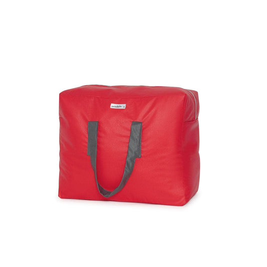 Bolsa MyBigBag Bolsa MyBigBag Roja con asas y cremallera gris marengo