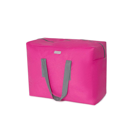 Bolsa MyBigBag Bolsa MyBigBag Rosa Fucsia con asas verde caqui Bolsa MyBigBag Rosa Fucsia con asas verde caqui