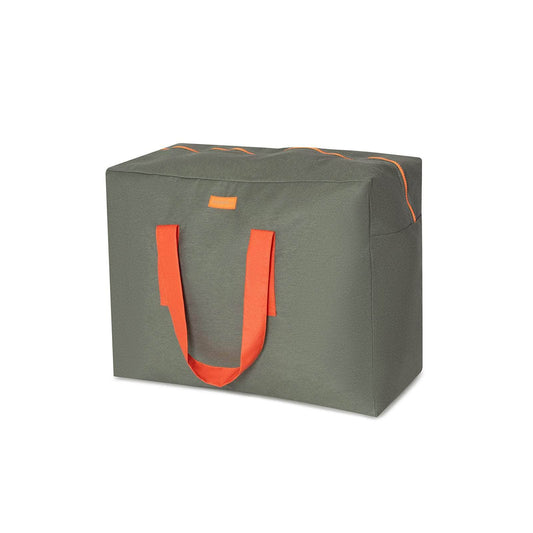 Bolsa MyBigBag Bolsa MyBigBag Verde Caqui con asas naranjas Bolsa MyBigBag Verde Caqui con asas naranjas