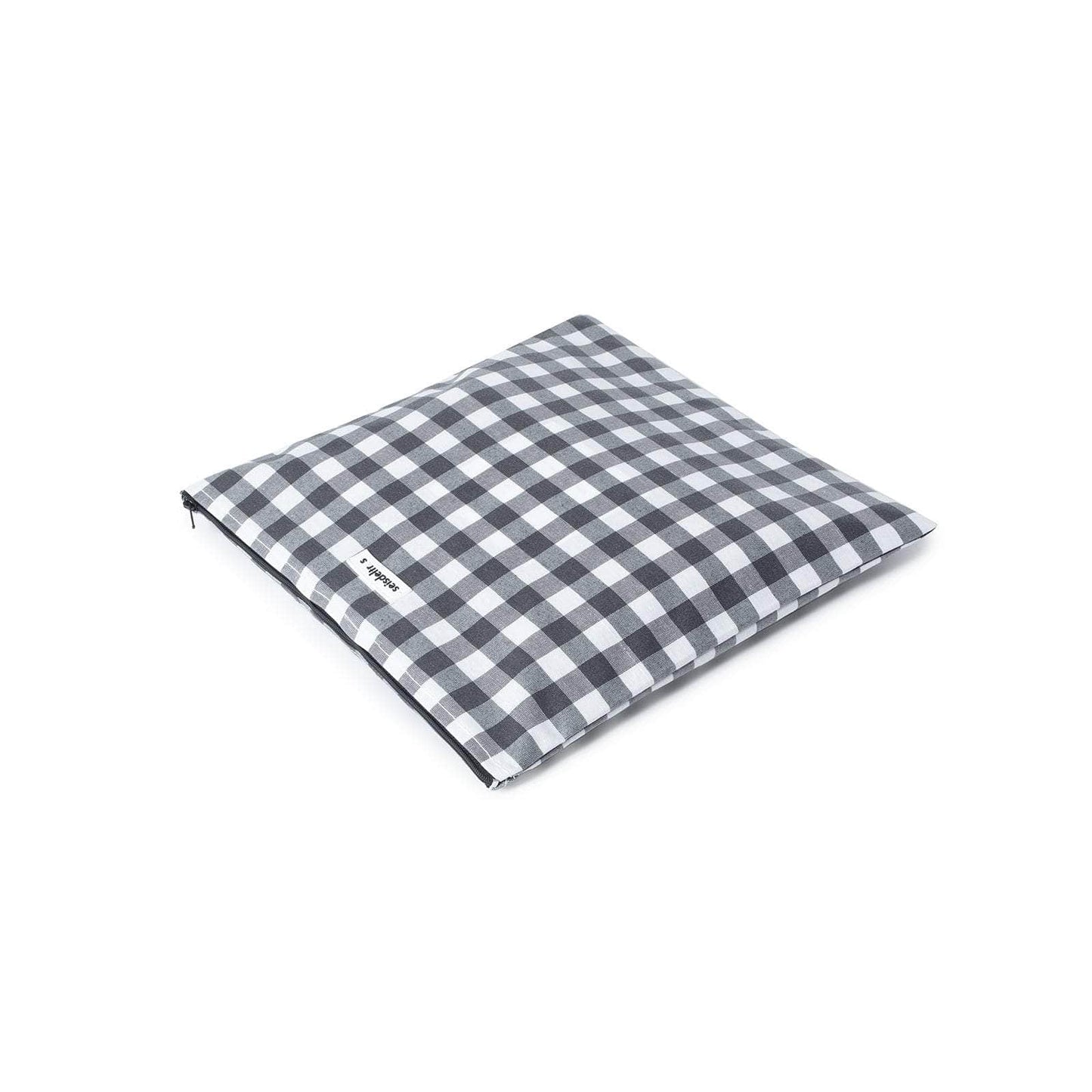 Funda MyBigBag Cuadros Vichy Negro cremallera negra Funda MyBigBag Cuadros Vichy Negro cremallera negra