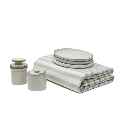 Mantel Nilo Beige Mantel reversible y antimanchas | Dos diseños en uno, repele líquidos y manchas