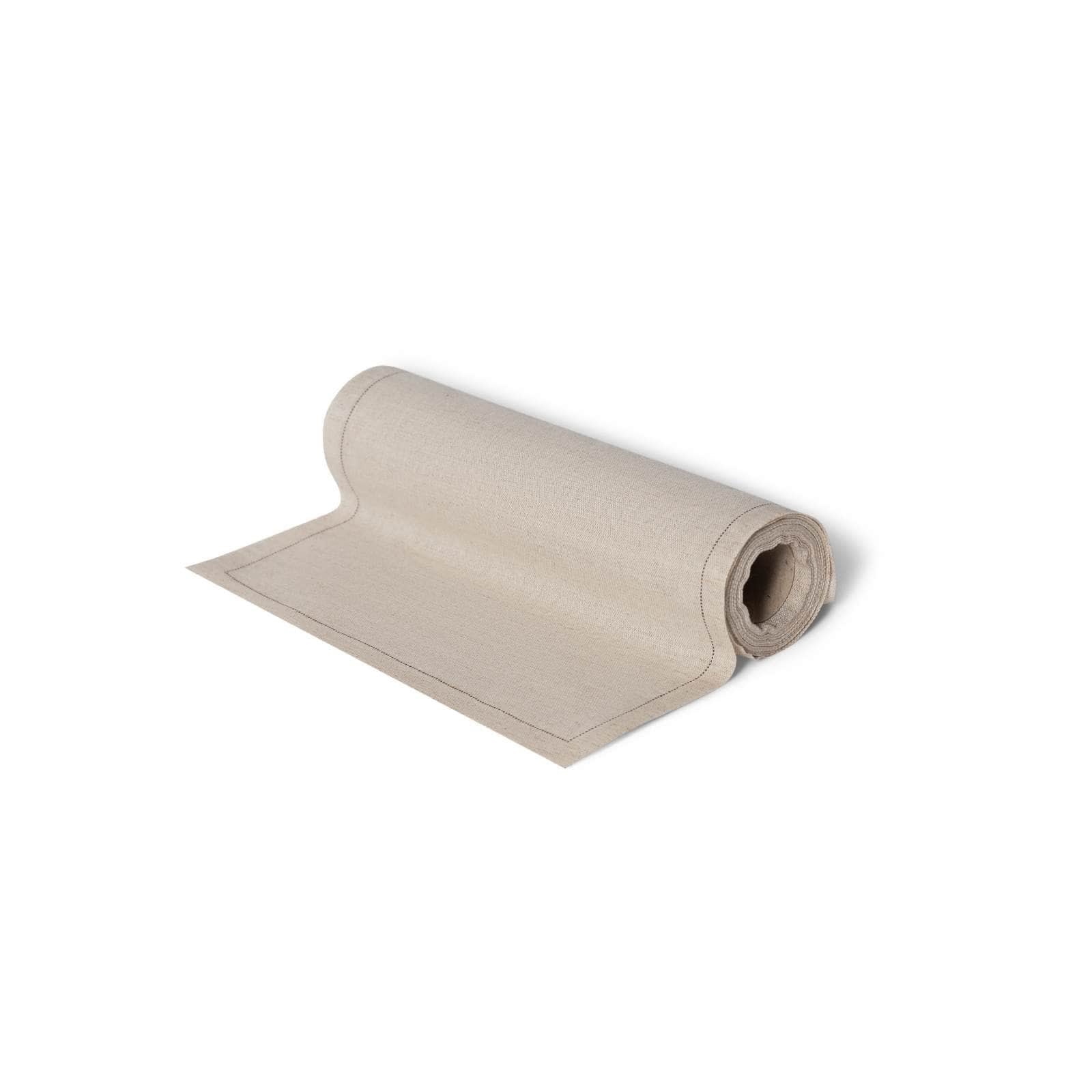 Natural Servilletas de lino en rollo (20 ud) Servilletas de lino reutilizables | Rollo de tela lavable
