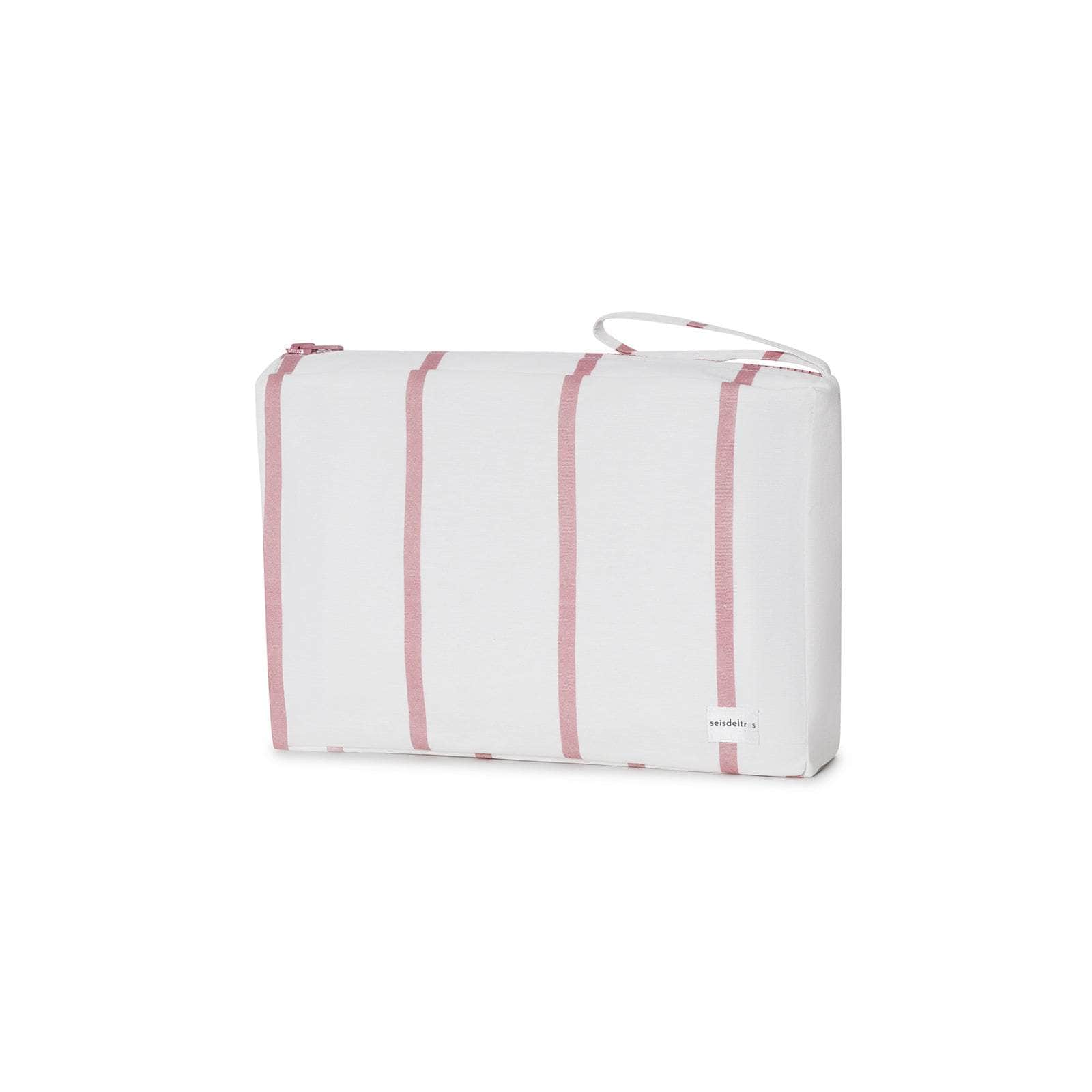neceser MybigBag Neceser MyBigBag Blanco Raya Rosa Burdeos  Neceser MyBigBag Verano | Ligero, con bolsillo y agarrador