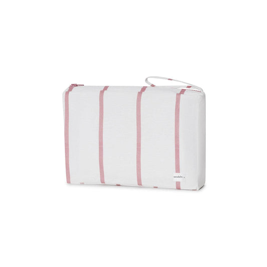 neceser MybigBag Neceser MyBigBag Blanco Raya Rosa Burdeos  Neceser MyBigBag Verano | Ligero, con bolsillo y agarrador