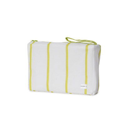 neceser MybigBag Neceser MyBigBag Blanco Raya Verde Lima  Neceser MyBigBag Verano | Ligero, con bolsillo y agarrador