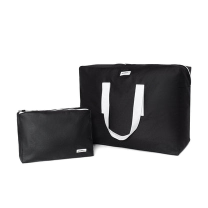 Pack Bolsa MyBigBag y Neceser - Negra asas blancas Pack Bolsa MyBigBag y Neceser - Negra asas blancas