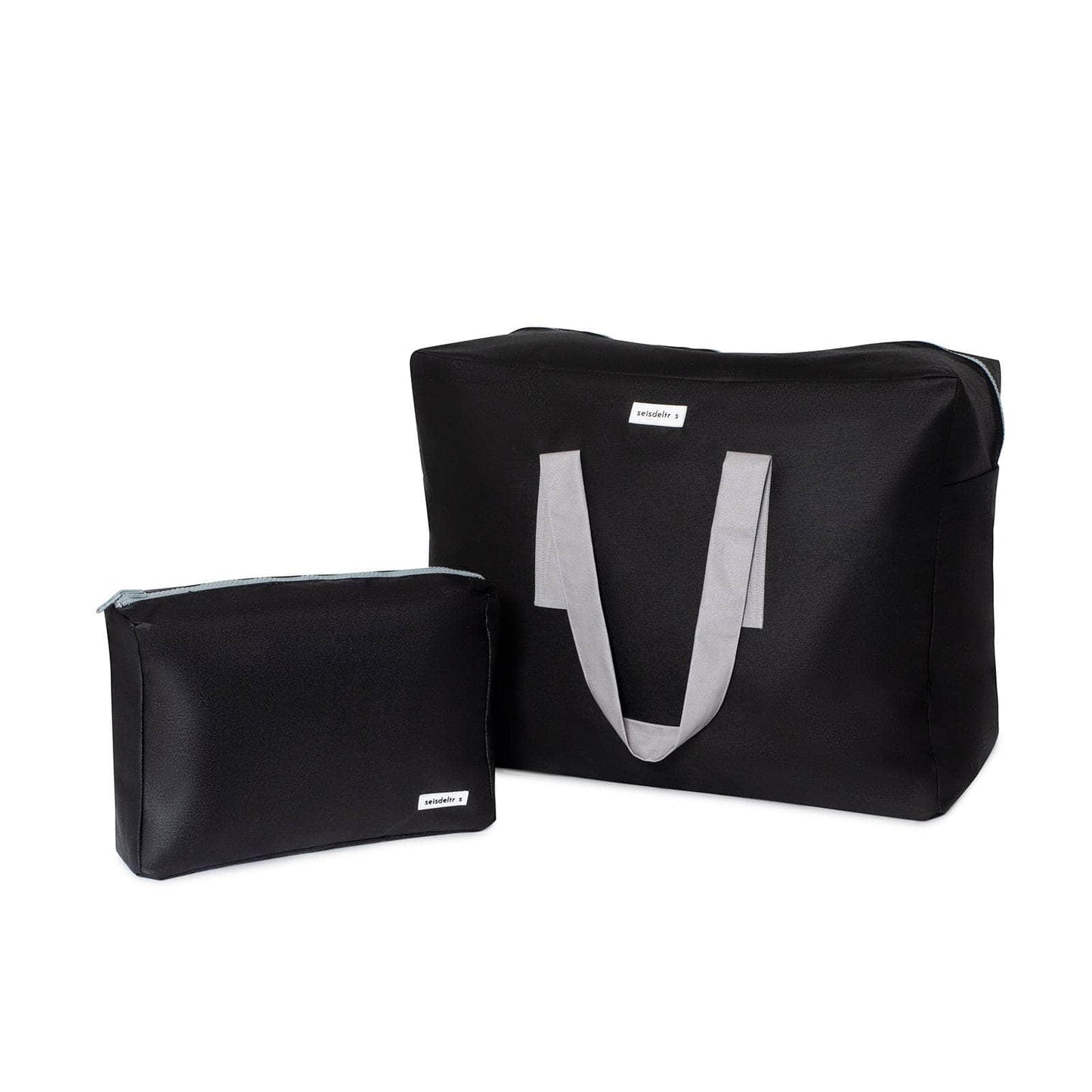 Pack Bolsa MyBigBag y Neceser - Negra asas gris Pack Bolsa MyBigBag y Neceser - Negra asas gris
