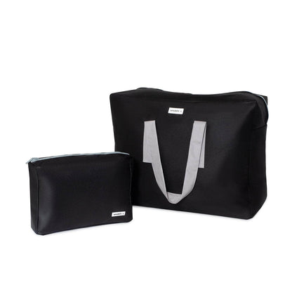 Pack Bolsa MyBigBag y Neceser - Negra asas gris Pack Bolsa MyBigBag y Neceser - Negra asas gris