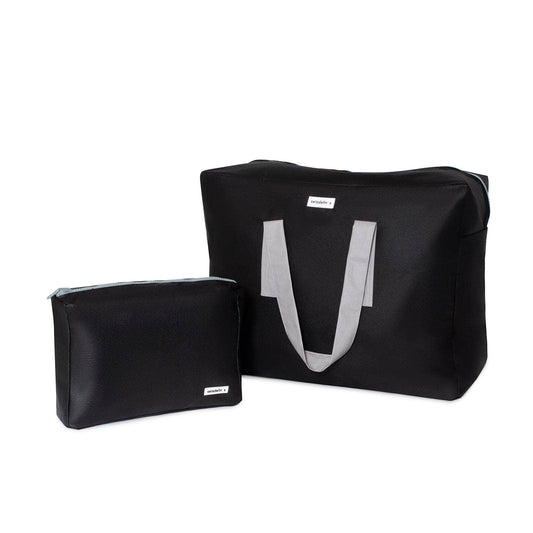 Pack Bolsa MyBigBag y Neceser - Negra asas gris Pack Bolsa MyBigBag y Neceser - Negra asas gris