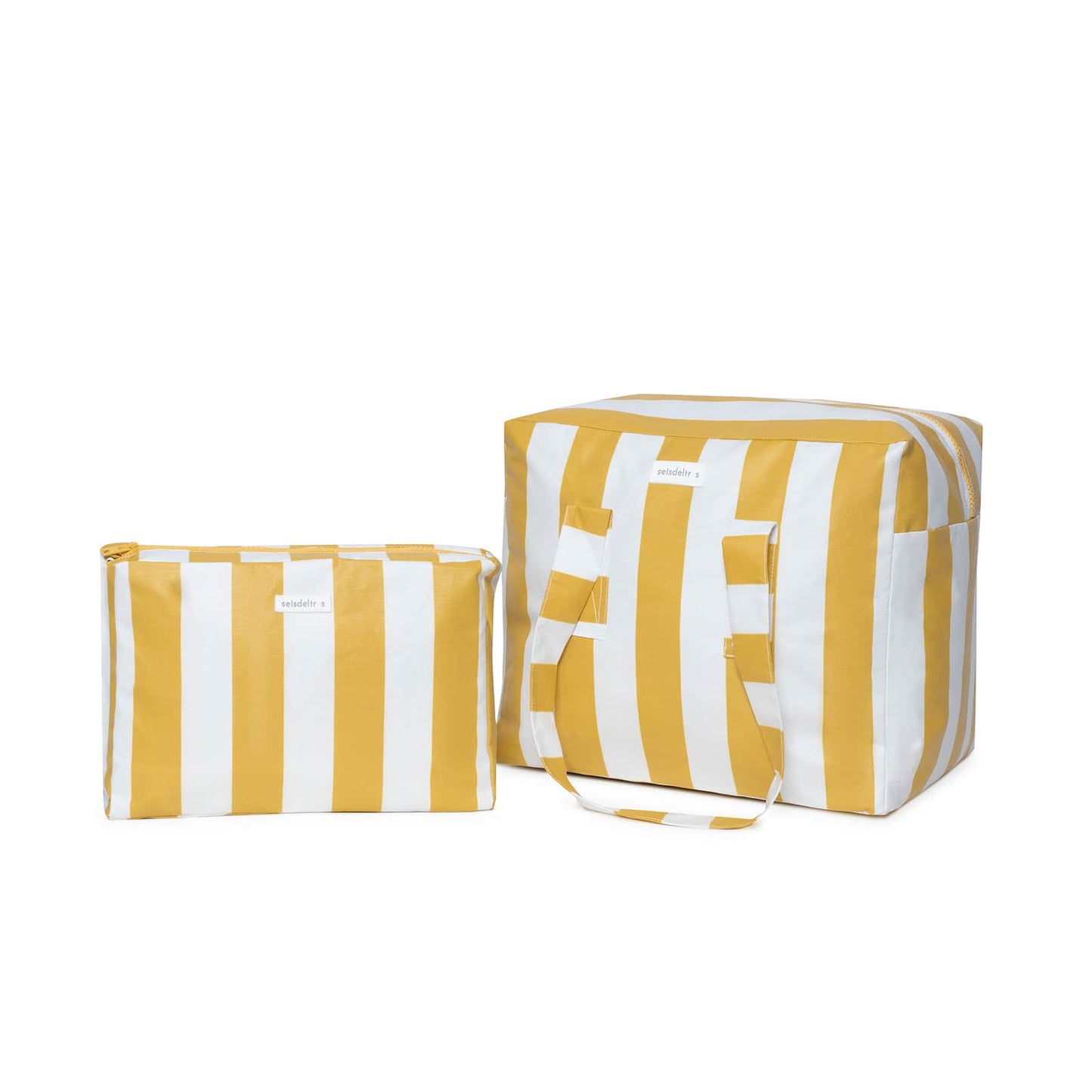 Pack Bolsa MyBigBag y Neceser Rayas Mostaza Pack Bolsa MyBigBag y Neceser Rayas Mostaza