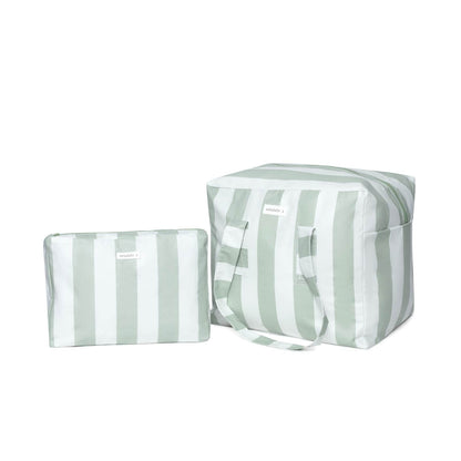 Pack Bolsa MyBigBag y Neceser Rayas Verde Pack Bolsa MyBigBag y Neceser Rayas Verde