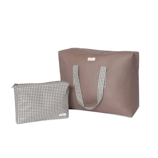 Pack Bolsa MyBigBag y Neceser Reversible - Marrón asas minivichy marrón Pack Bolsa MyBigBag y Neceser Reversible - Marrón asas minivichy marrón