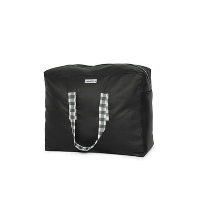 Pack Bolsa MyBigBag y Neceser Reversible - Negra con asas y cremallera vichy negro