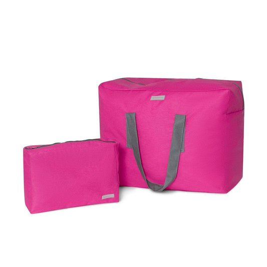 Pack Bolsa MyBigBag y Neceser - Rosa Fucsia asas caqui Pack Bolsa MyBigBag y Neceser - Rosa Fucsia asas caqui