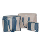 pack mybigbag Pack completo - bolsa L, bolsa XL y neceser - Raya Ancha Petrol/Piedra