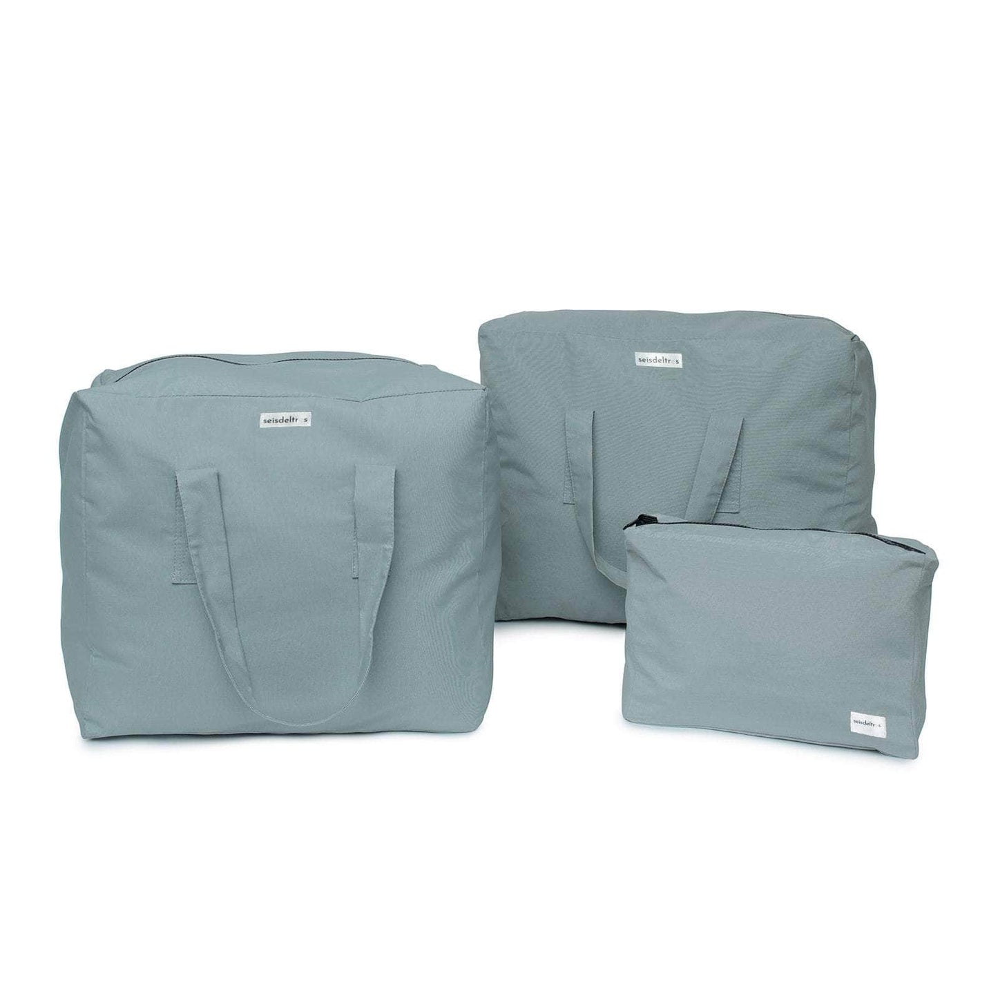pack mybigbag Pack completo - bolsa L, bolsa XL y neceser reversible - Verde Empolvado Pack completo - bolsa L, bolsa XL y neceser reversible - Negro/Beige