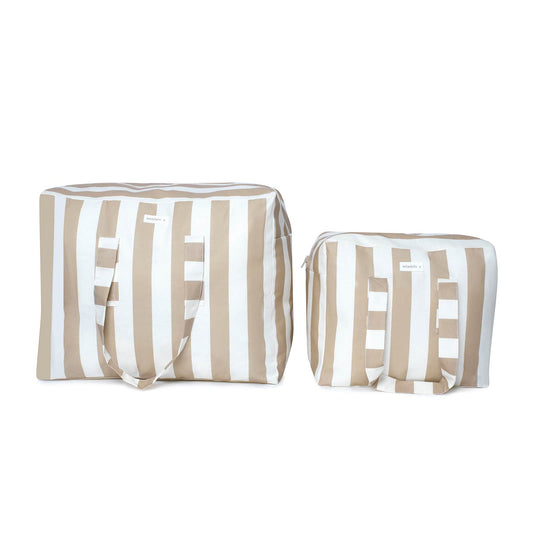 pack mybigbag Pack completo - bolsa M, bolsa XL y Neceser Rayas Arena Pack completo - bolsa M, bolsa XL y Neceser Rayas Arena