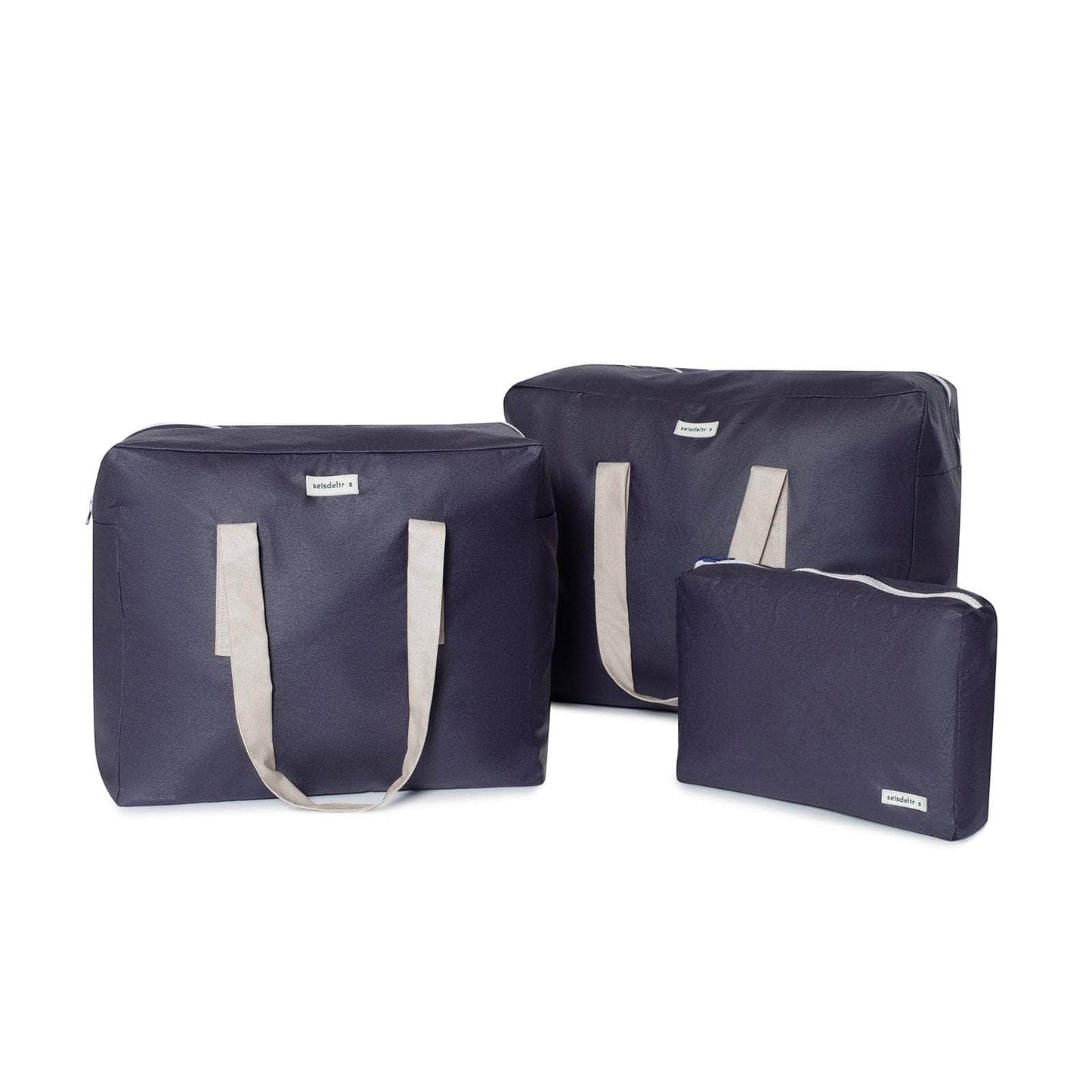 pack mybigbag Pack completo - bolsa XL, bolsa L y neceser - Azul Marino / Beige Pack completo - bolsa XL, bolsa L y neceser - Azul Marino / Beige