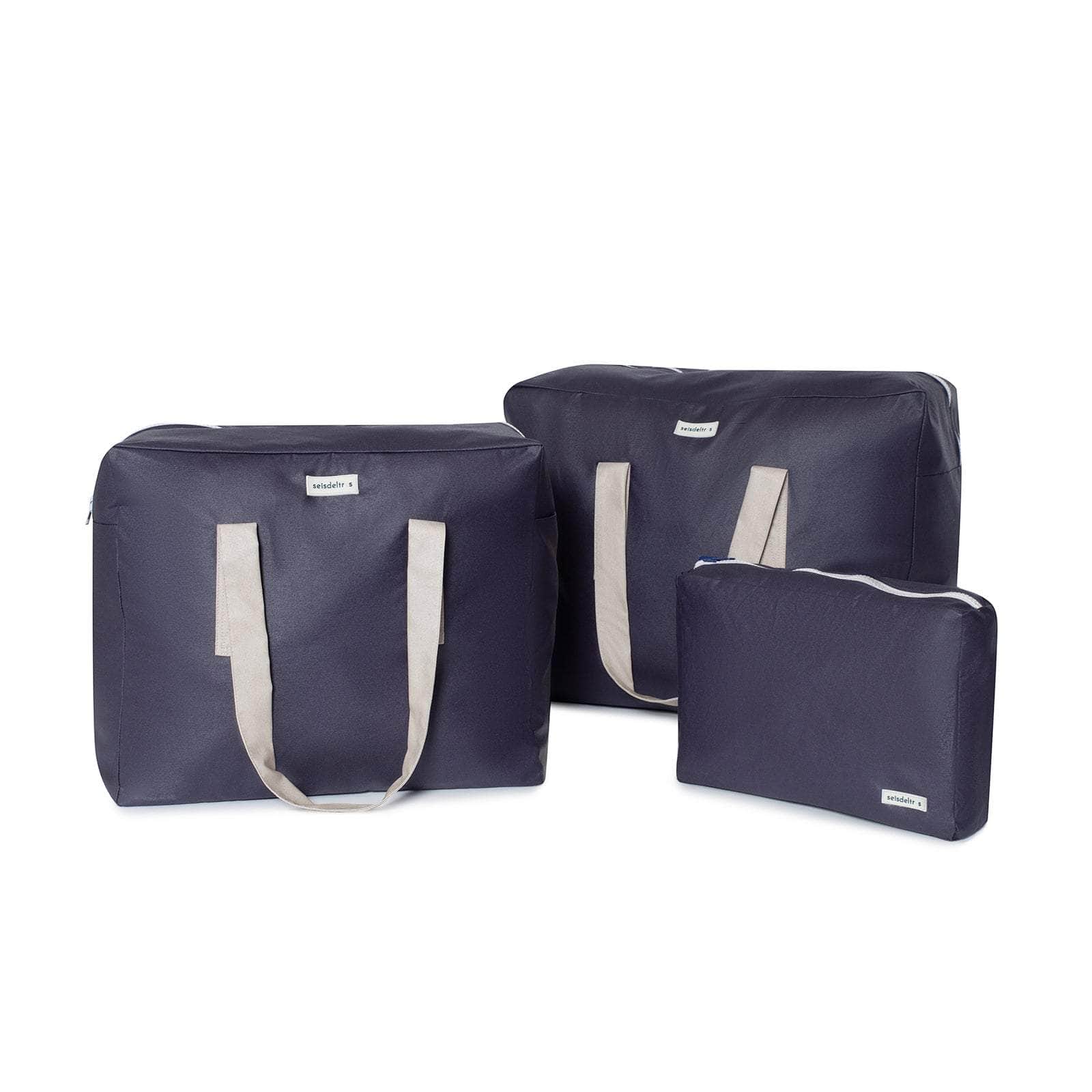 pack mybigbag Pack completo - bolsa XL, bolsa L y neceser - Azul Marino / Beige Pack completo - bolsa XL, bolsa L y neceser - Azul Marino / Beige