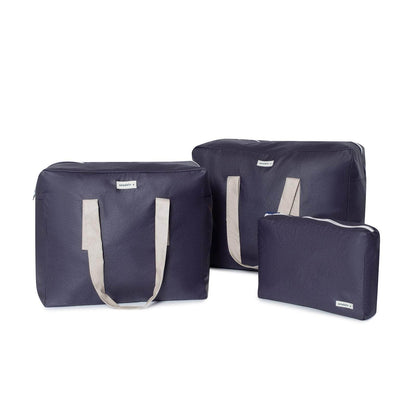 pack mybigbag Pack completo - bolsa XL, bolsa L y neceser - Azul Marino / Beige Pack completo - bolsa XL, bolsa L y neceser - Azul Marino / Beige