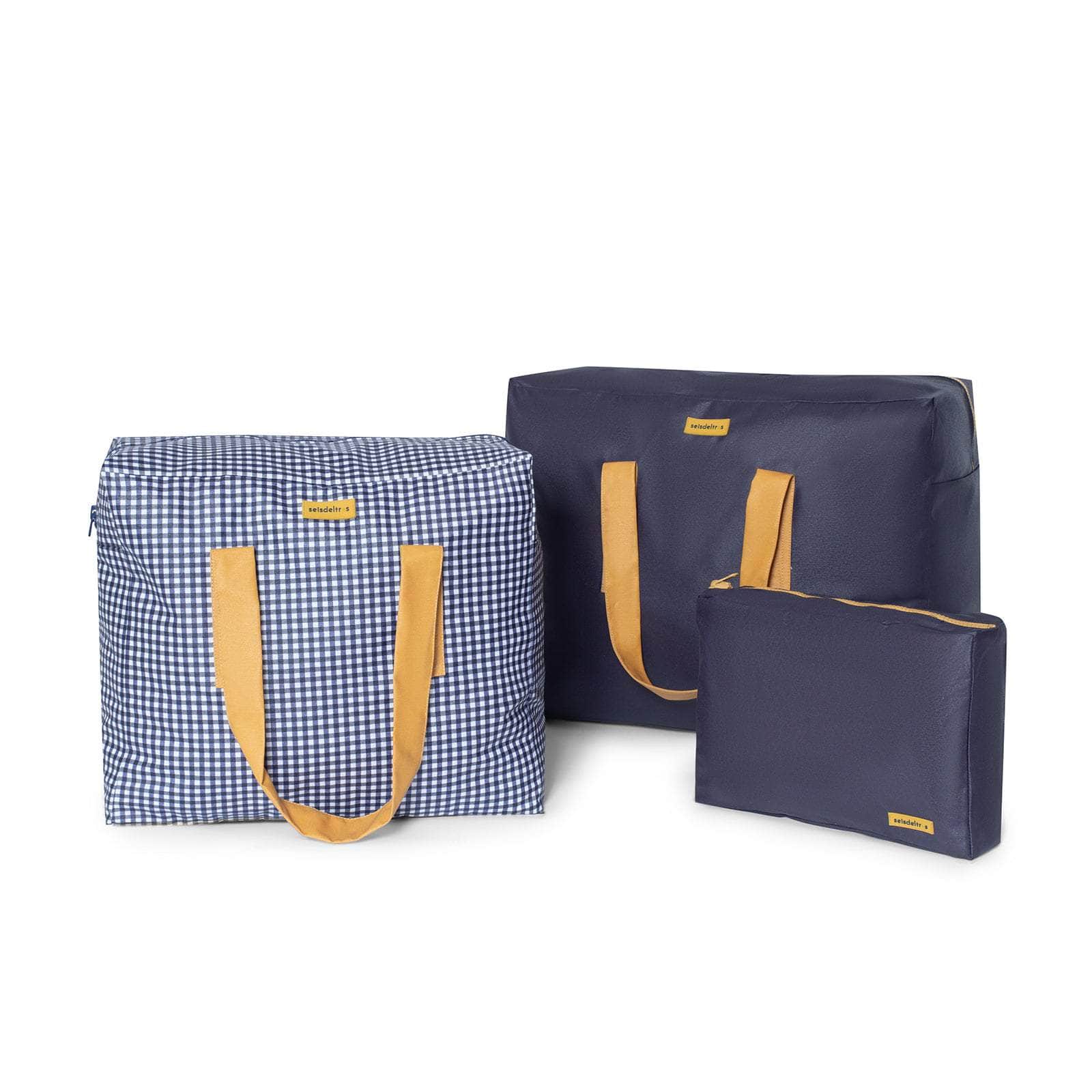 pack mybigbag Pack completo - bolsa XL, bolsa L y neceser - Azul Marino/Minivichy Pack completo - bolsa XL, bolsa L y neceser - Azul Marino/Minivichy