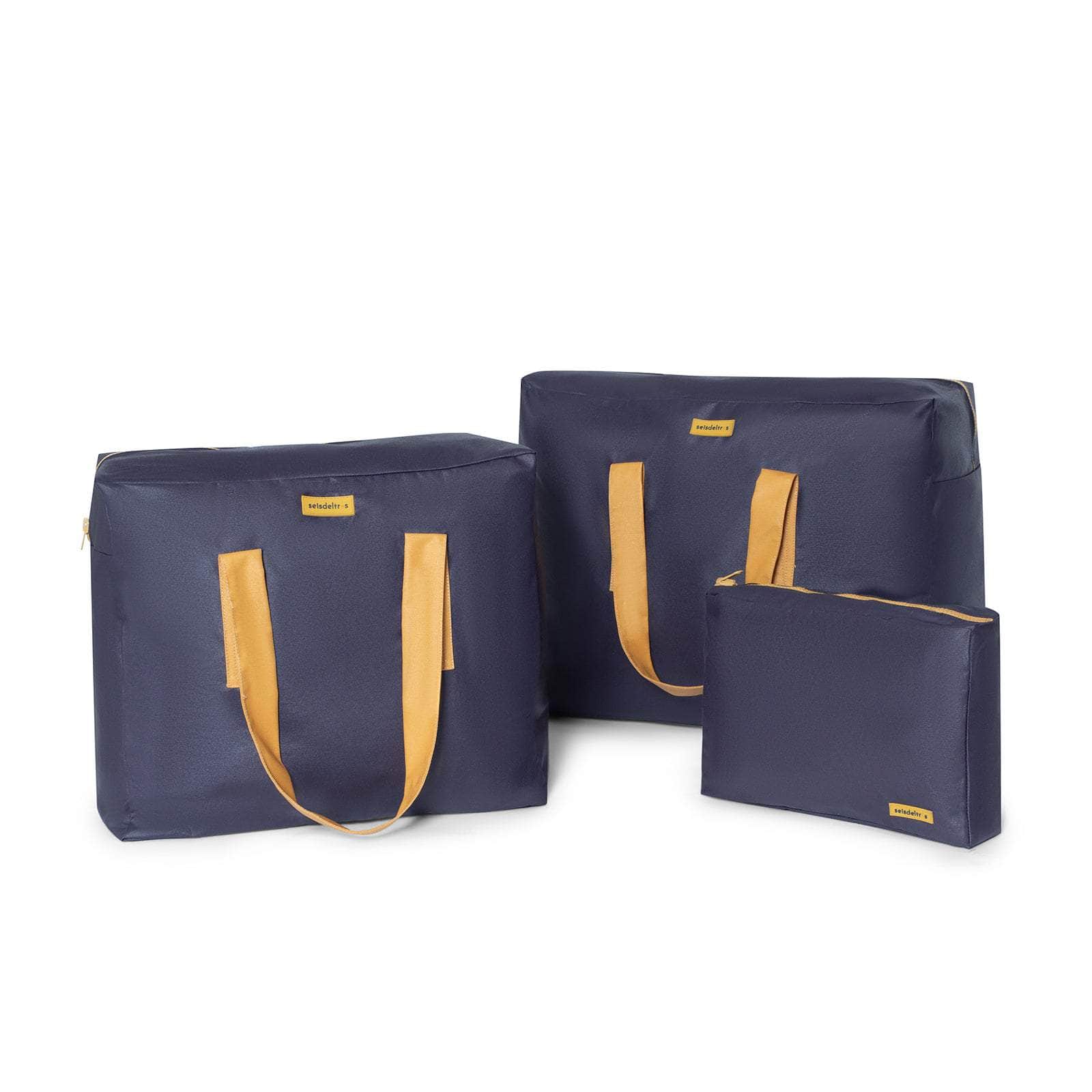 pack mybigbag Pack completo - bolsa XL, bolsa L y neceser - Azul Marino/Minivichy Pack completo - bolsa XL, bolsa L y neceser - Azul Marino/Minivichy