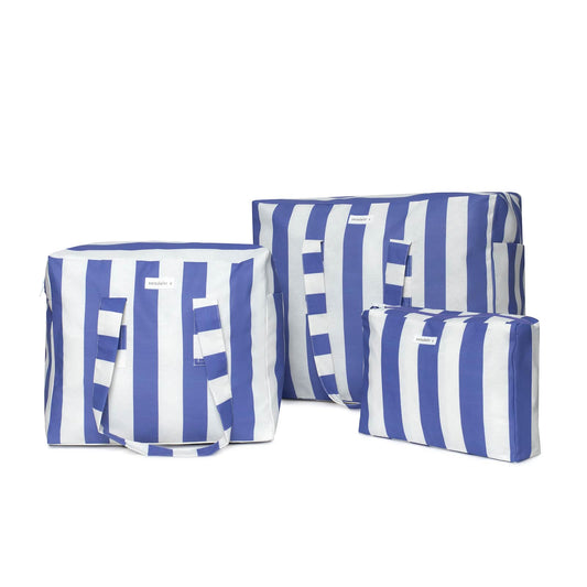 pack mybigbag Pack completo - bolsa XL, bolsa M y Neceser Rayas Azul Pack completo - bolsa XL, bolsa M y Neceser Rayas Azul