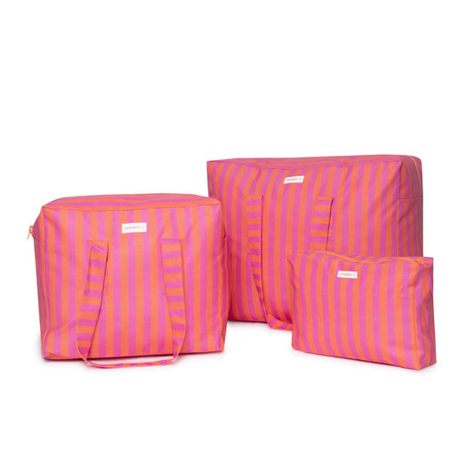 pack mybigbag Pack completo - bolsa XL, bolsa M y Neceser Rayas Naranja/Rosa Pack completo - bolsa XL, bolsa M y Neceser Rayas Naranja/Rosa