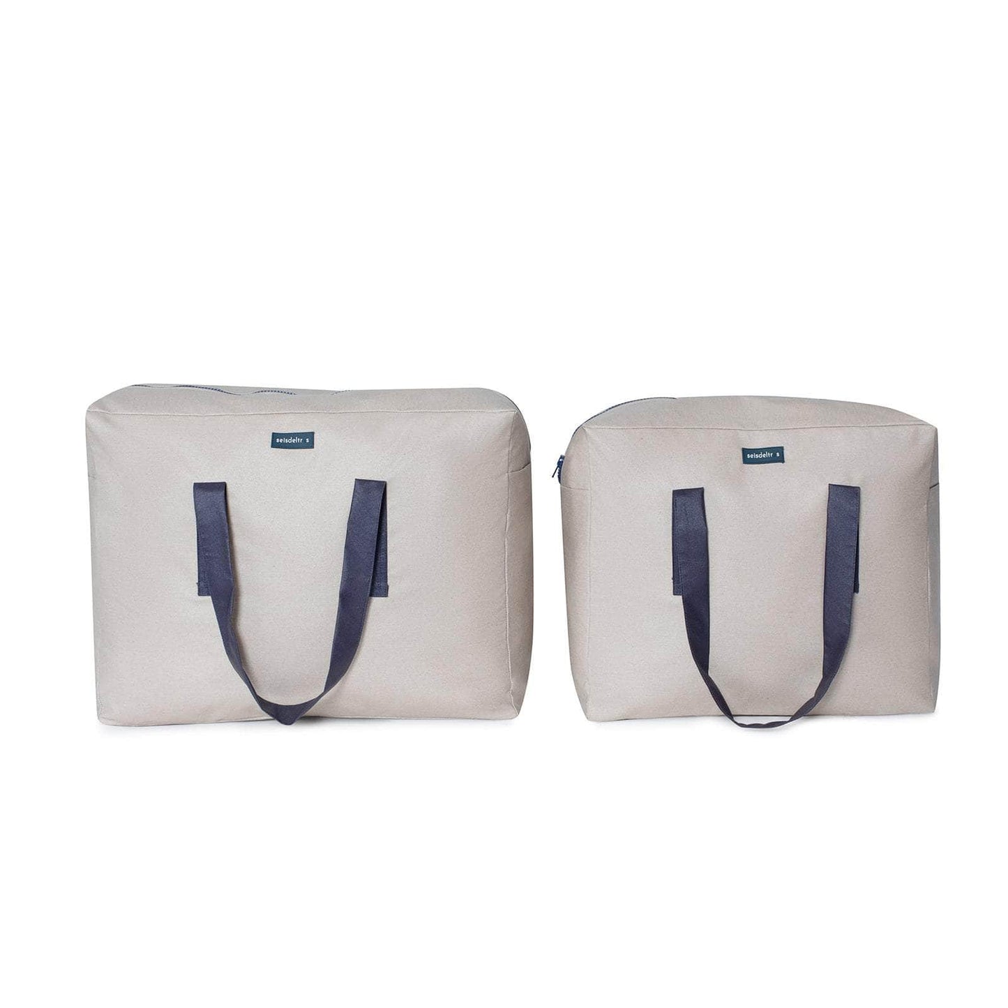 Pack Dúo - XL y L Azul Marino asas beige Pack Dúo - XL y L Azul Marino asas beige