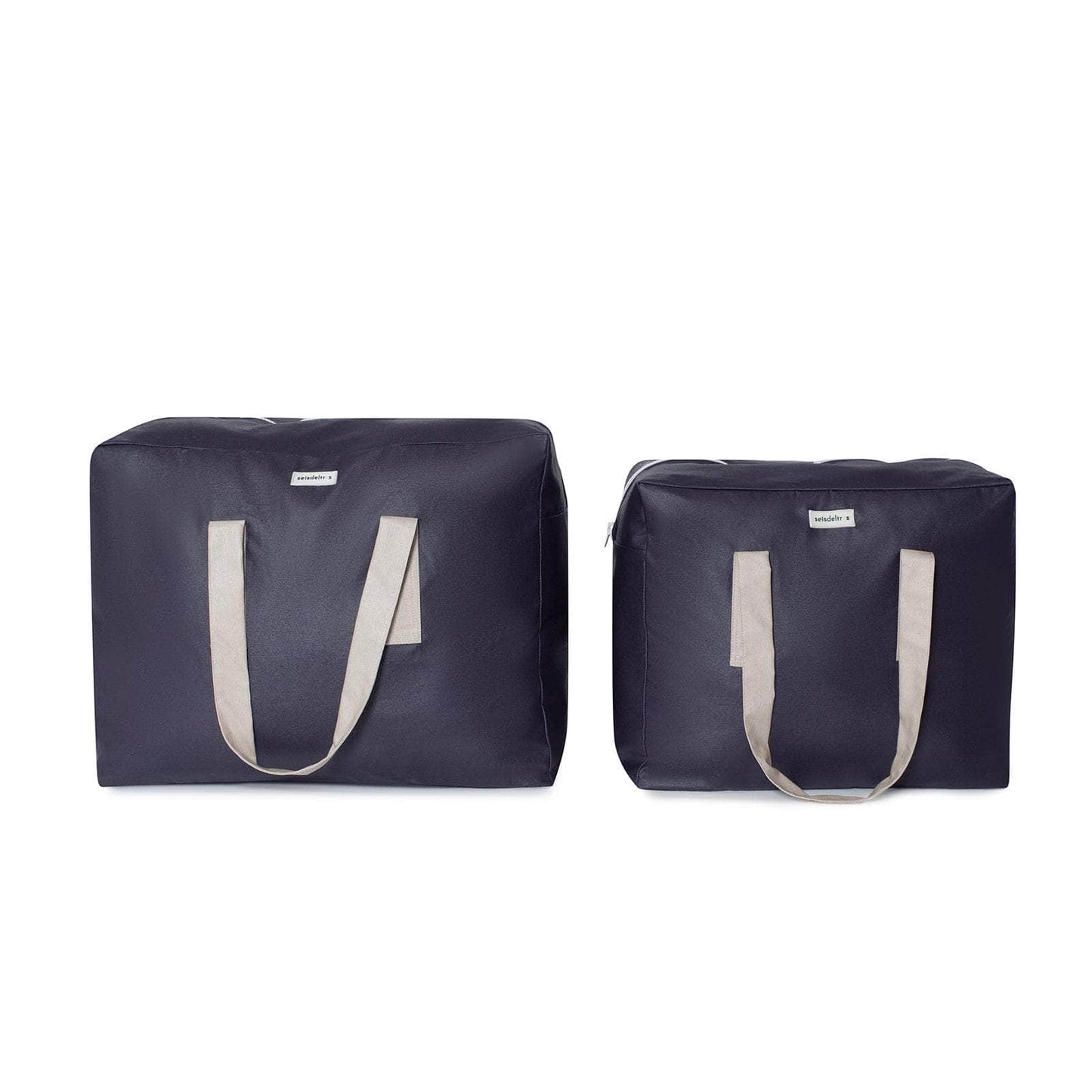 Pack Dúo - XL y L Azul Marino asas beige Pack Dúo - XL y L Azul Marino asas beige
