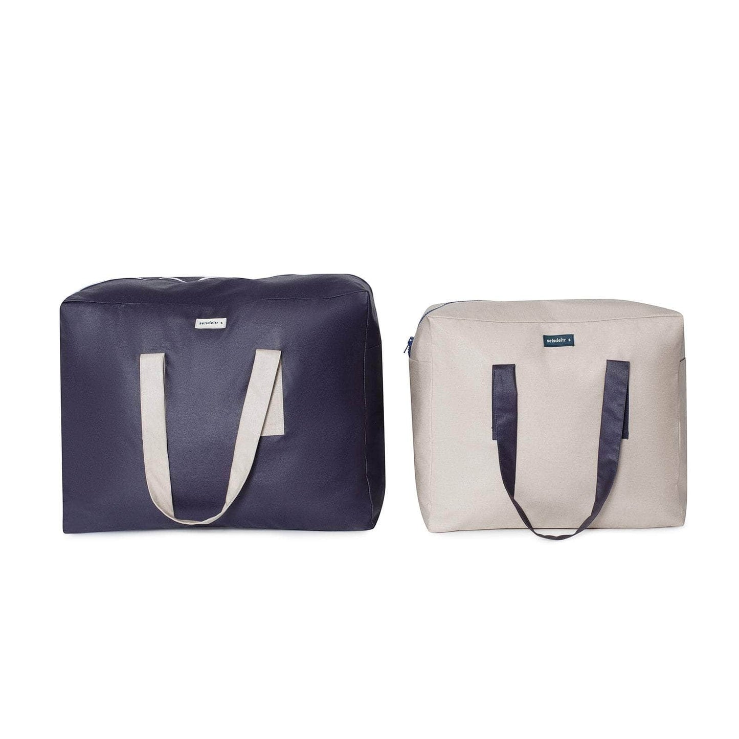 Pack Dúo - XL y L Azul Marino asas beige Pack Dúo - XL y L Azul Marino asas beige