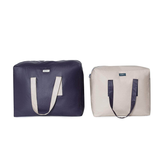 Pack Dúo - XL y L Azul Marino asas beige Pack Dúo - XL y L Azul Marino asas beige