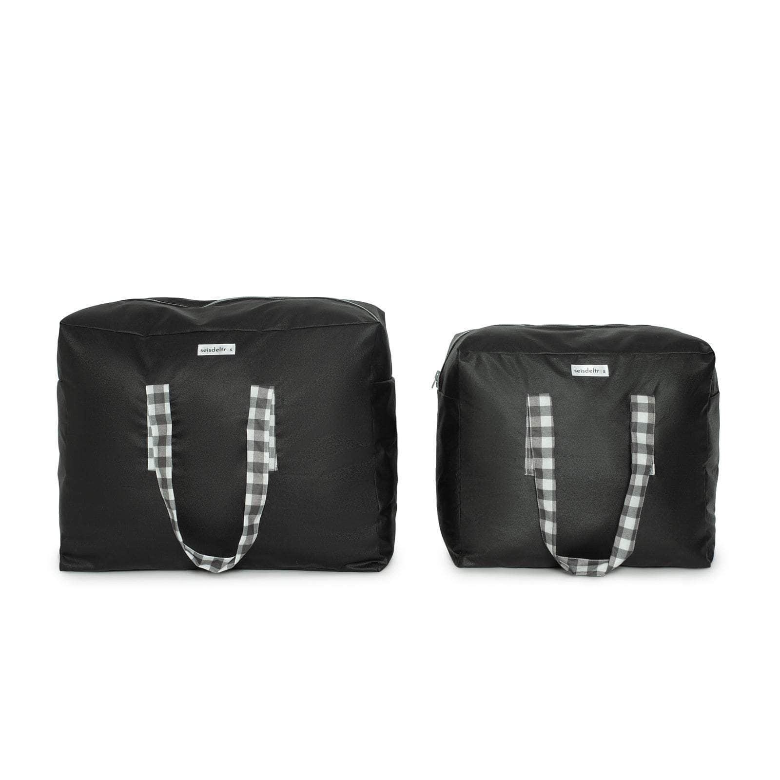 Pack Dúo - XL y L Negra/Vichy