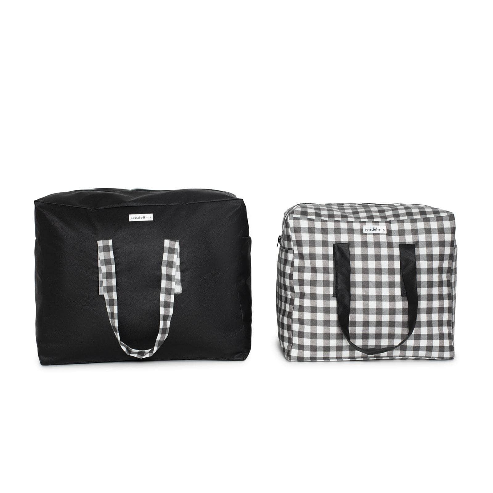 Pack Dúo - XL y L Negra/Vichy