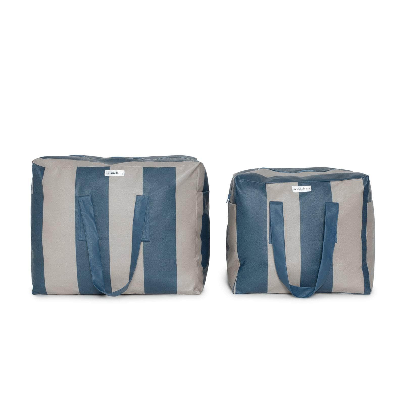 Pack Dúo - XL y L Raya Ancha Petrol/Piedra