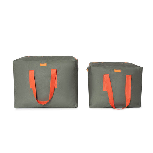 Pack Dúo - XL y L Verde Caqui asas naranjas Pack Dúo - XL y L Verde Caqui asas naranjas